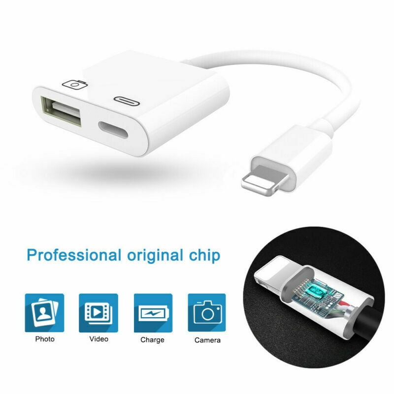 iPad USB 3.0 Female OTG Adapter with Charging Port iPhone USB Adapter Support Camera/Card Reader/USB Flash Drive Plug & Play USB Camera Adapter for iPhone/iPad Plusysee USB to iPhone Adapter