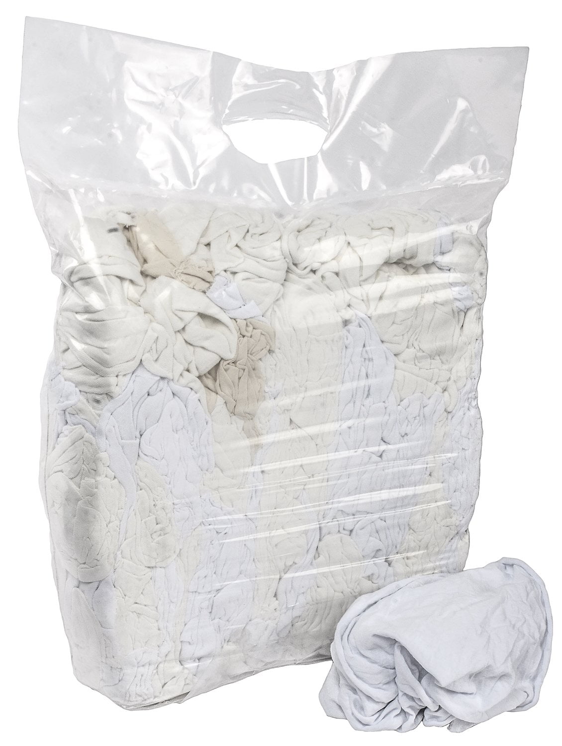 JEGS 80181 General Use Shop Rags 10 lb. Bag Clean White Cotton