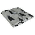 thumbnail image 4 of Northlight White Knit Christmas Throw Blanket with Black Trees 55" x 63", 4 of 4