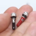 thumbnail image 4 of Mini House Microphone 1pc Mini House Accessories Mini Microphone Model Miniature Microphone Decor Metal Mini House Accessories Mini House Pretend Play Mini Decor for Dorm School Decor Black, 4 of 8