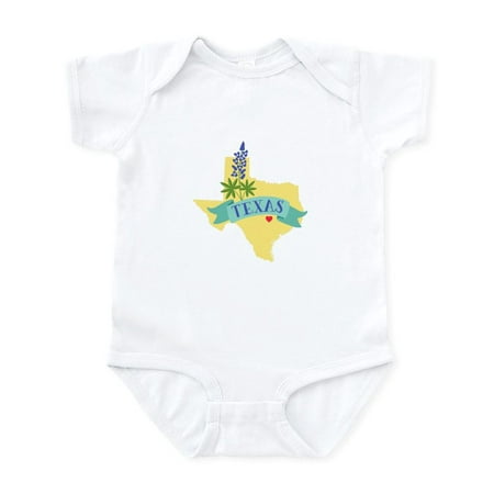 

CafePress - Texas State Outline Bluebonnet Flower Body Suit - Baby Light Bodysuit Size Newborn - 24 Months