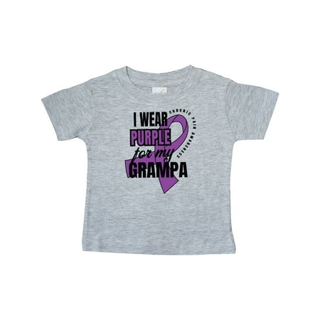 

Inktastic Chronic Pain I Wear Purple For My Grampa Gift Baby Boy or Baby Girl T-Shirt