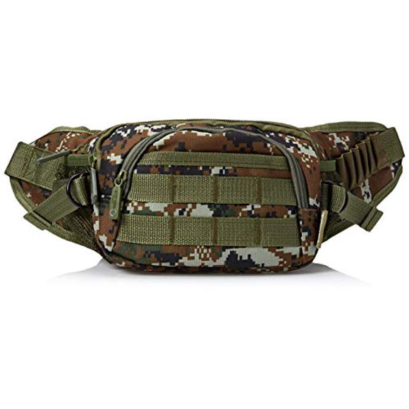 East West U.S.A FC102 Tactical Military Digital Camouflage Fanny Pack, Green/Camo