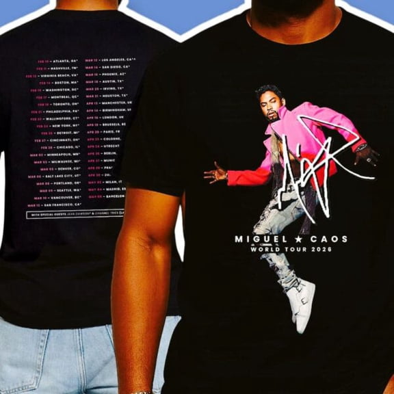 Miguel CAOS World Tour 2026 Dates Graphic Unisex T-Shirt