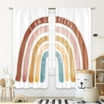 thumbnail image 3 of Kids Rainbow Curtains 42Wx63H Inch Rod Pocket Cute Boho Inspirational Quotes Bedroom Decor for Baby Girls Children Lovely Colorful Positive Words Art Printed Living Room Window Drapes 2 Panel, 3 of 5