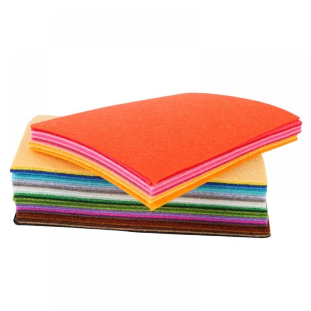 40PCS 0.06 Thick DIY Polyester Soft Felt Fabric Squares Sheets