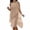 Khaki, variant on Levmjia Womens Round Neck Chiffon Midi Dress Sleeveless Solid Color Irregular Hem Casual Flowy Summer Sundress Lightweight Breathable Beach Dress Vacation Daily Wear