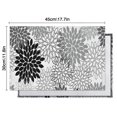 thumbnail image 6 of Black Floral and Petal Pattern Summer Placemats Table Placemats Set Of 4-Linen Kitchen Washable Placemats Table Mats 11.8"x17.7"Non-Slip Heat Resistant, 6 of 6