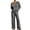Dark Gray, variant on Maqroz Two Piece Outfits for Women Long Sleeve V Neck Ribbed Knit Pullover Sweaters Wide Leg Trousers Casual Fall Loungewear Matching Suits Dressy Streetwear