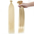 thumbnail image 3 of SEGO I Tip Hand-Tied Human Hair Extensions Cold Fusion Off Black 100 Strands Soft Straight Remy Hair Pre Bonded Stick Shoelace Tips, 3 of 9