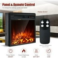 thumbnail image 5 of Electric Fireplace Insert 18 Inch, Recessed Fireplace Heater with 5-Level Adjustable Brightness, Remote & 9H Timer, Overheat Protection, 750W/1500W, Fireplace Insert for TV Stand, Black, 5 of 9