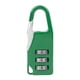 thumbnail image 1 of Mini candado de combinación de 3 dígitos Candado de equipaje de viaje de aleación de zinc (verde) Hugtrwg  Para estrenar, 1 of 9