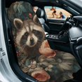 thumbnail image 2 of ZUXONGSY Car Seat Cover Towel Raccoon Peony Print Protection for Front Bucket Seats Sweat Athletic Running Towel Seat Covers Seat Protector for Dog, Pets, 2 of 8
