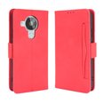 thumbnail image 1 of Case for Nokia 7.3 Cover Adjustable Detachable Card Holder Magnetic closure Leather Wallet Case - Red, 1 of 5