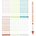 thumbnail image 1 of 120 collares luminosos de Pascua de 6 colores, collar de cuentas de rosario de plástico que brillan en la oscuridad, collar en forma de Y, joyería de oración para mujeres, hombres y mujeres., 1 of 7