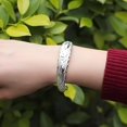 thumbnail image 4 of DESIGNICE 925 Sterling Silver Cuff Bangle Bracelets Adjustable Jewelry Fashion Simple Open Bangles Cuff Jewelry for Women Mom Wife Mothers Day Valentine Gift, 4 of 5