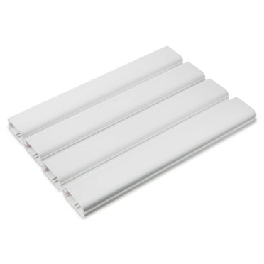 onn. 2.0 AV Cable Cover 4 Pack, White, PVC