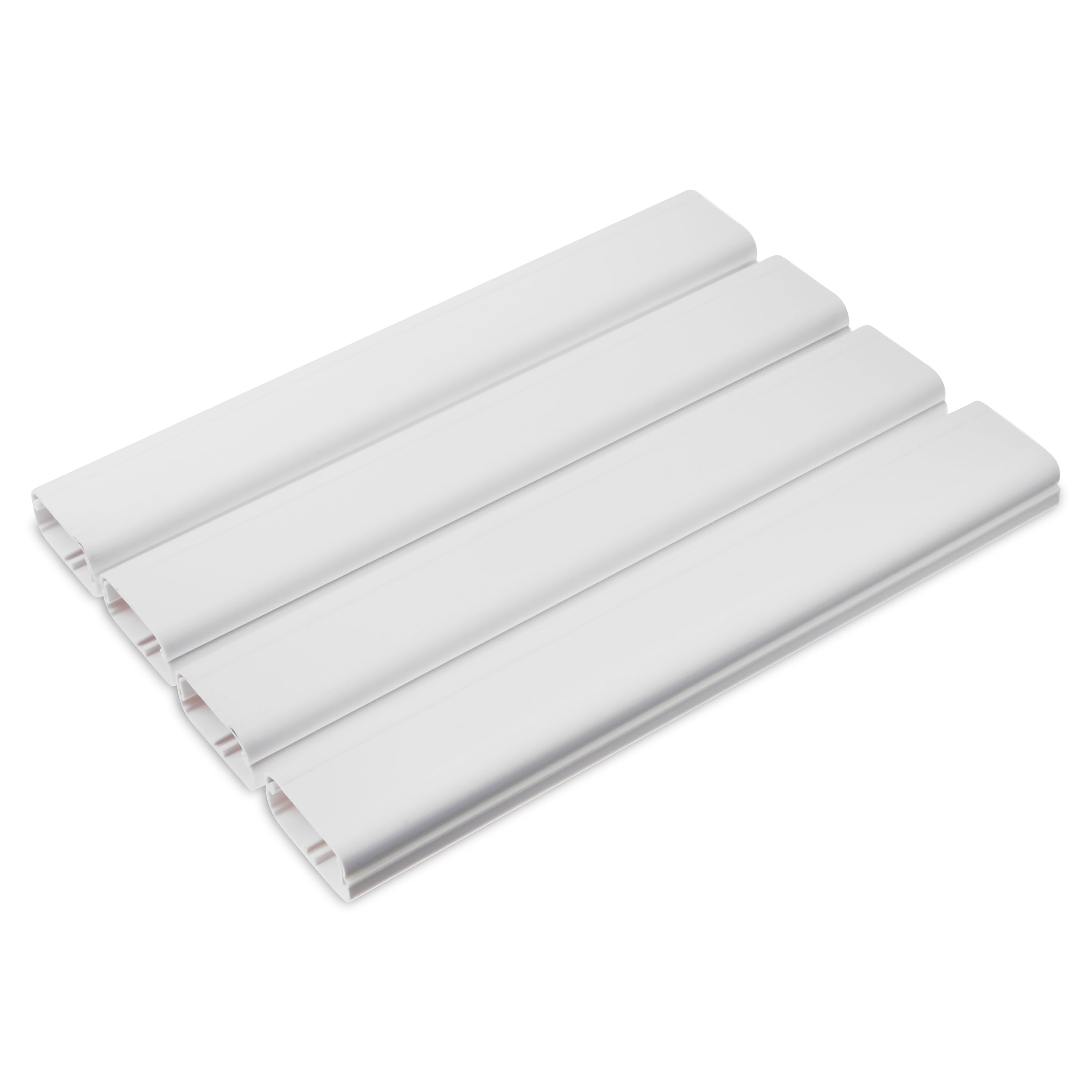 onn PVC Cable Covers, White, 4 Pack photo 1
