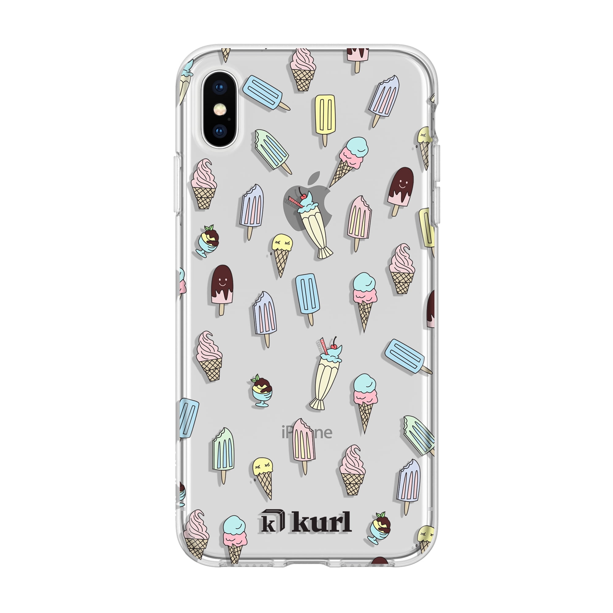 kurl iPhone Xs Max Printed Fashion Case - Ice Cream Design