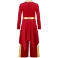 thumbnail image 4 of Sholeno Girls Praise Dance Dress Prayer Clothes Liturgical Worship Gowns with Pants Set Tunic Praisewear Red 14, 4 of 5