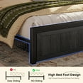 thumbnail image 6 of EnHomee Queen Bed Frame with 2  Storage  Drawers Bed Frame with Headboard &  & Charge Station & LED Lights ,Black, 6 of 10