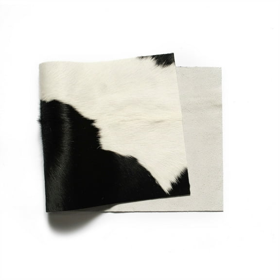 Hair On Hide Leather, Panel, Black & White