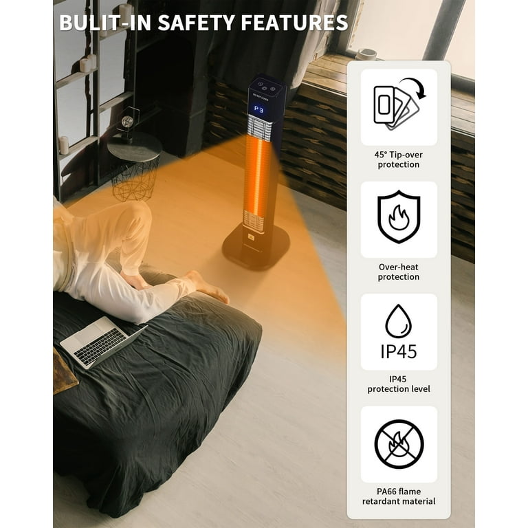 Slimline Vertical Infrared Heaters Infrared Patio Heater W/Remote - Main Image