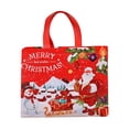 thumbnail image 1 of adviicd Bag Non Woven Santa Tree House Portable Laminated Bag, 1 of 4