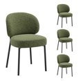 thumbnail image 5 of EOP Upholstered Dining Chairs Set of 4, Mid-Century Modern Dining Room Chairs with Curved Backrest and Metal Legs, Chair Kitchen for Dining Room, Green, 5 of 12