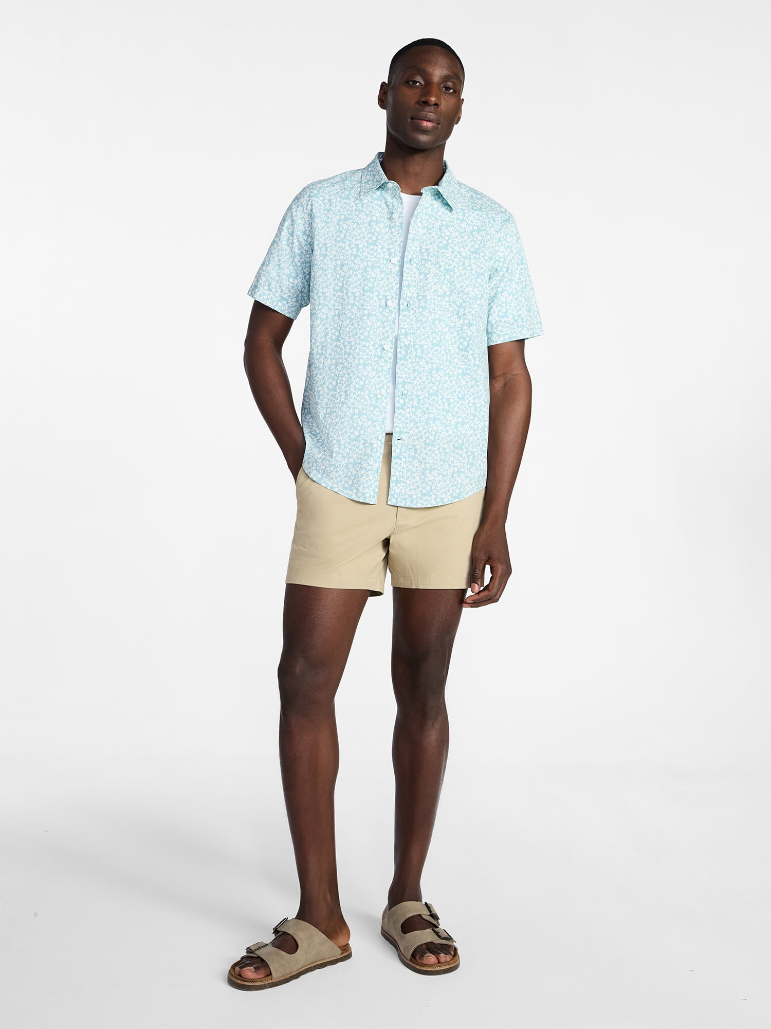 George Men's & Big Men's Modern Fit Flat Front Shorts, 5", 7", 9" Inseams, Sizes 28-54