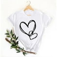 thumbnail image 4 of PNTUTB Valentine's Day Women's Print Fashion Versatile Casual Short Sleeve Crew Neck Loose Comfort T Shirts, 4 of 6