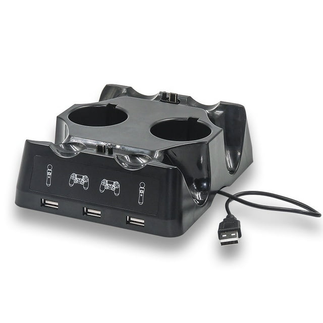 For PS4 PS Move VR PSVR Joystick Gamepads 4 in 1 Controller Charging Dock Charger Stand For PS VR Move PS 4 Games Accessories