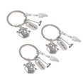 thumbnail image 1 of 3PCS Mini Rake Shovel Kettle Keychains Creative THANK YOU Letter Printed Key Rings Metal Pendant Key Chain Creative DIY Keychain Craft Ornaments for Thanksgiving Day Decor Silver, 1 of 5