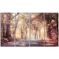 thumbnail image 3 of Design Art Golden Autumn Beautiful Forest Landscape Artwork Canvas Print, 3 of 3