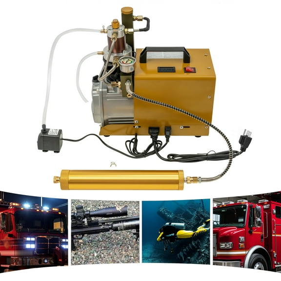 Toolven Electric Air Compressor Scuba Diving Pump High Pressure Water cooling 1 8KW