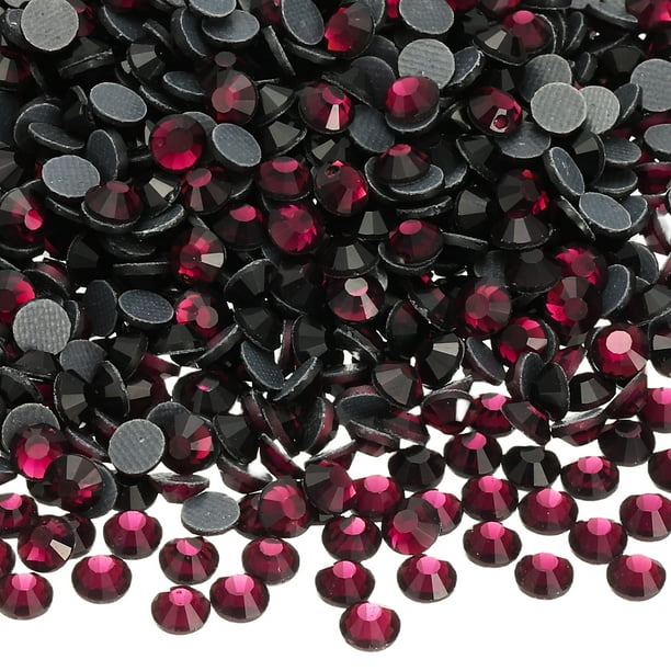 Uxcell 2880 Piezas de Rhinestone Hotfix Flatback de 2.8mm, Gemas Redondas de Resina para Manualidades, Ropa, Decoración DIY, Arte de Uñas, (SS10, Púrpura Claro)