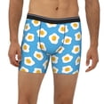 thumbnail image 2 of Men'S Boxer Briefs, Cute Fried Egg Turquoise Soft And Breathable Mens Underwear Boxer Briefs With Widen Waist, 2 of 2