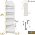 thumbnail image 2 of SpaceAid Over The Door Organizer with 5 Large Pockets and 10 Mesh Side Pockets, 1 Pack, White, 2 of 4