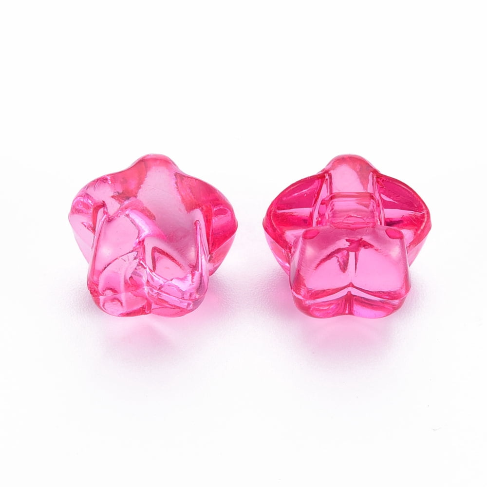 500gs 1-Hole Transparent Acrylic Buttons Star Mixed color 13.5x14x11.5mm Hole: 3mm about 467pcs/500g