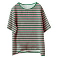 thumbnail image 4 of Women's Wide Striped Casual T Shirt, 4 of 4