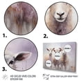 thumbnail image 3 of Designart "White Pink White Pink Sheep delicate Ewes II" Animals Canvas Wall Art, 3 of 5