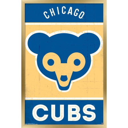 MLB Chicago Cubs – Retro Logo 14 Wall Poster 14.725 x 22.375 Framed