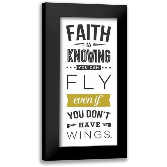 Perrenoud, Aubree 13x24 Black Modern Framed Museum Art Print Titled - Faith - White