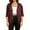 Wine, variant on hotojiny Women 3/4 Sleeves Cardigan Soft Lightweight Open Front Cardigan Fashion Curved Hem Comfy Fall Tops Outwear S-2Xl