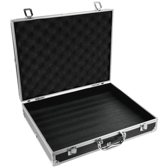 Homoyoyo Black Aluminum Tool Case Large Capacity Storage Box for Tools and Accessories