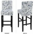 thumbnail image 6 of Bar Stool Covers Set of 4, Stretch Washable Barstool Seat Covers, Counter Height Chair Covers for Kitchen Dining Room Cafe (Flower Pattern), 6 of 7