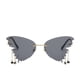 thumbnail image 2 of Gafas de sol de diamantes para mujer | Montura redonda exagerada y moderna | Protección UV400 | Montura metálica con lentes de policarbonato | Estilo retro clásico para mujer | Ajuste cómodo y flexi, 2 of 5