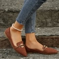thumbnail image 2 of Sngxgn Women's Flat Shoes Comfortable Dress Shoes(Brown,39), 2 of 8