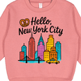 thumbnail image 3 of Inktastic Hello New York City Skyline with Pretzel Toddler Sweatshirt, 3 of 4