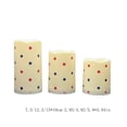 thumbnail image 3 of Linnome Independence Day Colorful Star Electronic Candle Light Set 3 Pieces Flameless LED Remote Control Candles Multicolor As Shown, 3 of 8